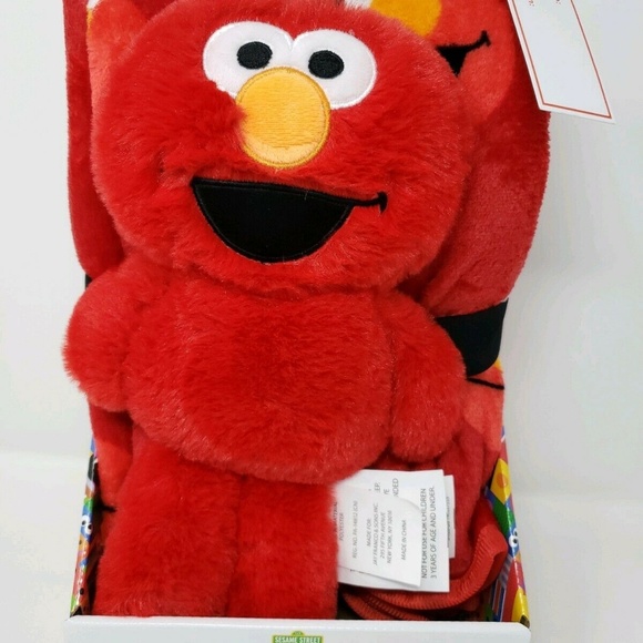 sesame street characters fleece throw blanket